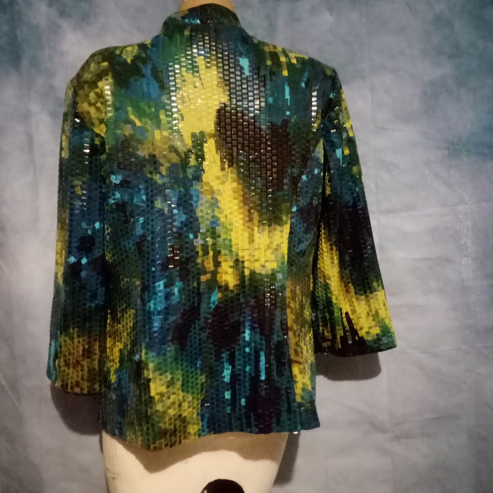 Studio Multicolor Sequin Blazer - image 7